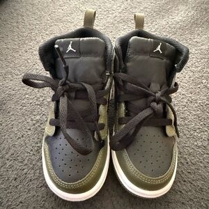 Kids Black and Green Sneakers